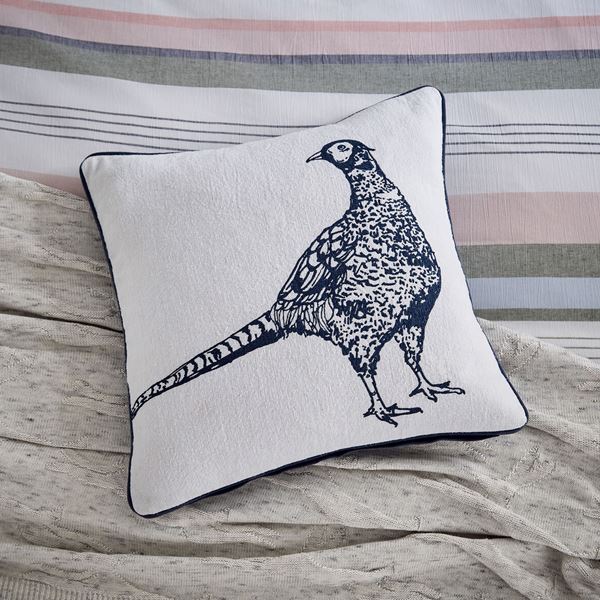 Pheasant Cushion - Navy